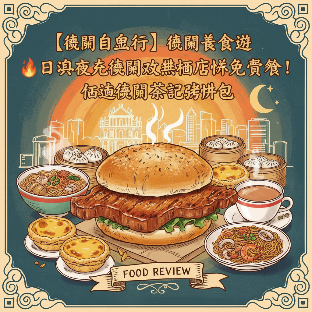 【澳門自由行】澳門美食遊 🔥日與夜去澳門文華酒店嘆免費餐! 地道澳門茶記豬扒包 | 深度遊澳門 絕密打卡景點 感受葡國風情 澳門唯一登山纜車 東望洋燈塔 Macau | 吃喝玩樂