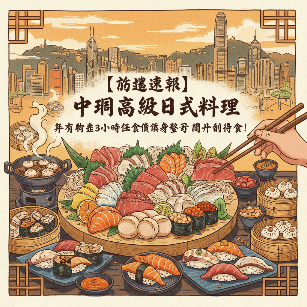 【放題速報】中環高級日式料理 罕有推出3小時任食優質刺身壽司 間八都有得食! | 加$198仲有多款酒類任飲 性價比如何？週末限定 日式放題 ODDS 自費實測 | 吃喝玩樂